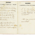 Agenda di Maria Pascoli. 8-9 giugno 1925: il primo incontro con Mussolini Agenda di Maria Pascoli. 8-9 giugno 1925: il primo incontro con Mussolini