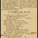 La prima poesia stampata dal Pascoli "La morte del ricco" in "Il Momento", 18/04/1912 La prima poesia stampata dal Pascoli "La morte del ricco" in "Il Momento", 18/04/1912