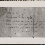 Fotografia di un biglietto manoscritto di Giovanni Pascoli al sindaco di San Mauro Fotografia di un biglietto manoscritto di Giovanni Pascoli al sindaco di San Mauro